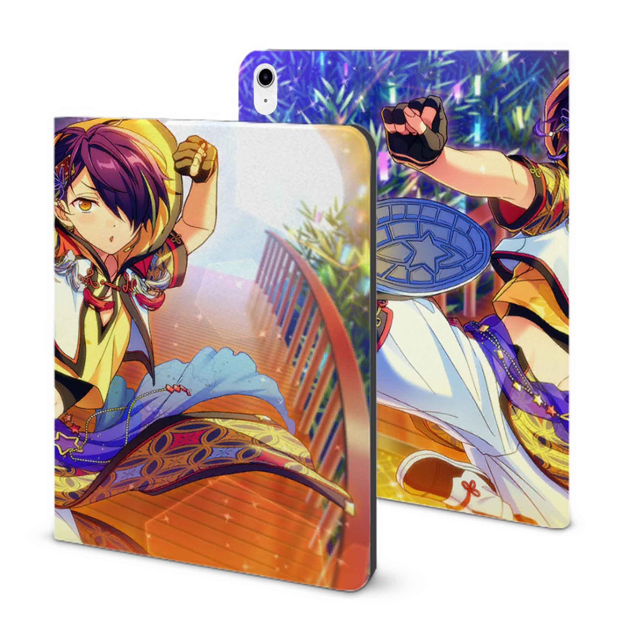 （画像用） あんさんぶるスターズ! Ensemble Stars IPad ケース ブック型 PUレザー TPU 耐衝撃 軽量 薄型 ペン収納なし 全面保護 IPad 各モデル対応